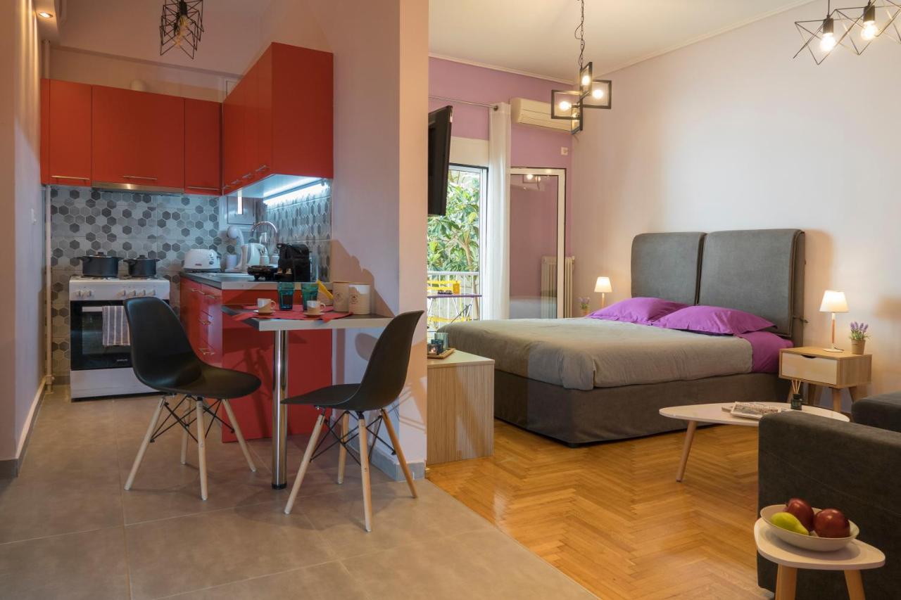 Stylish Modern Studio In The Heart Of Athena Bagian luar foto